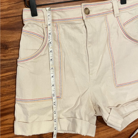 Madewell Rainbow-Stitched Canvas Chase Shorts size 28 - Picture 8 of 8